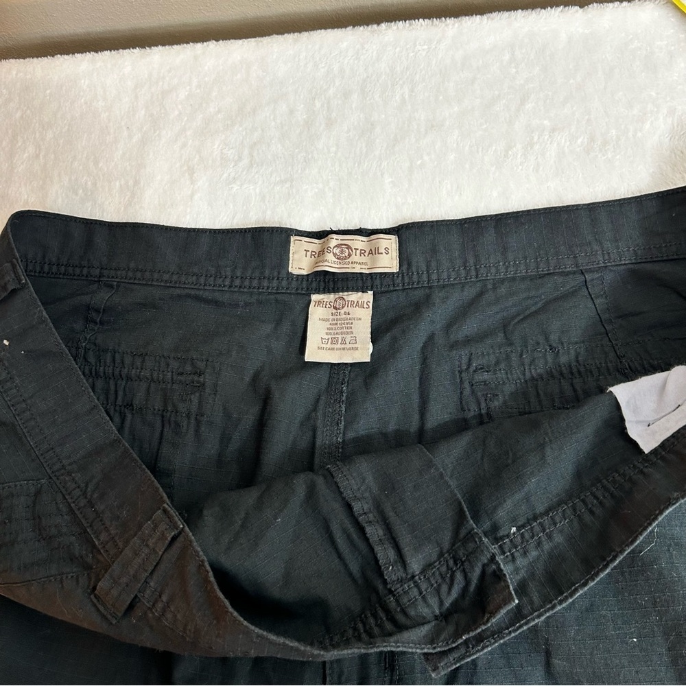 Trees Trails Men's Black Cargo Shorts with Pockets Size 46 NWT - Picture 8 of 11